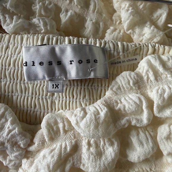 Endless Rose Textured Maxi Dress Ivory Size 1X - Picture 5 of 6